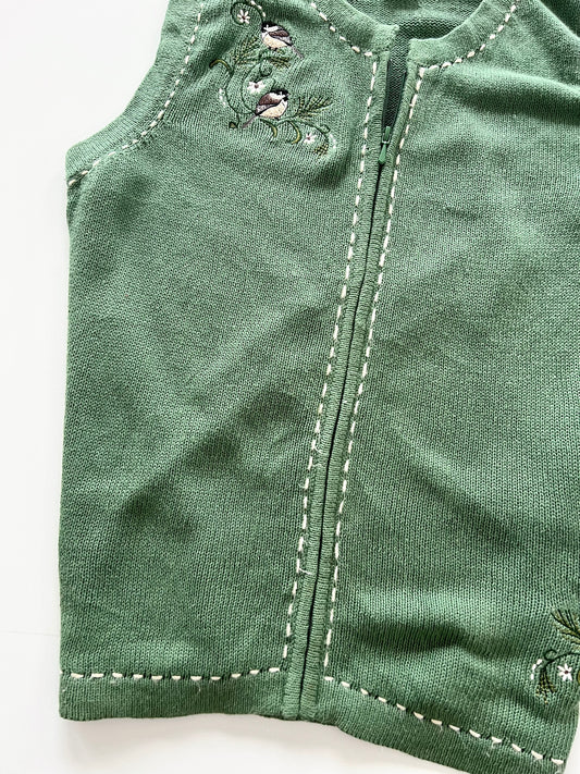Blair Embroidered Vest Sweater-Bust 46