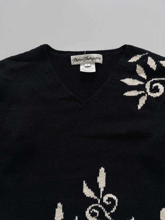 Norm Thompson Embroidered Sweater-Bust 38