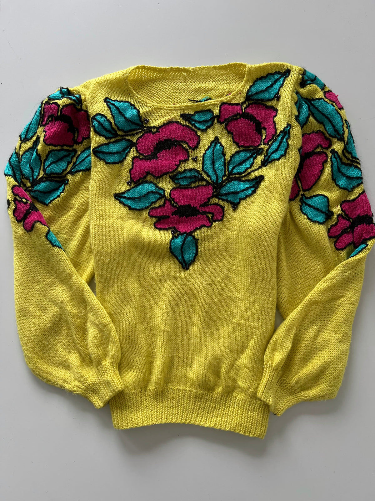 Vintage Embroidered Sweater-Bust 46