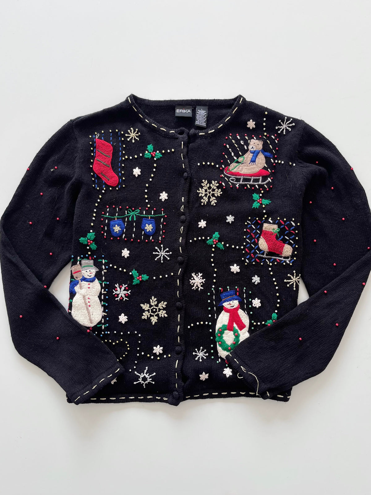 Erika Christmas Embroidered Sweater-Bust 48
