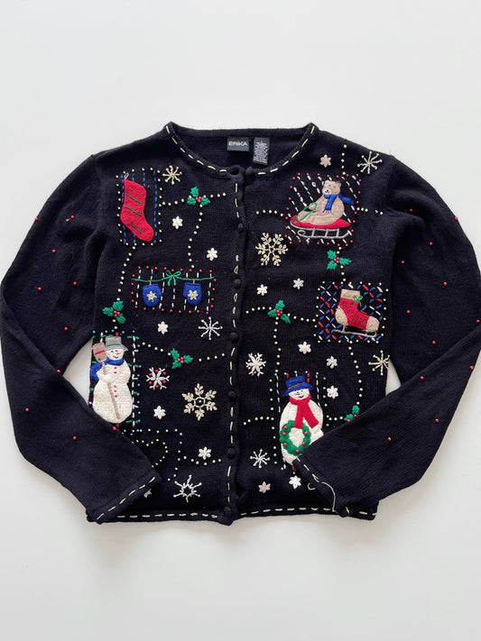 Erika Christmas Embroidered Sweater-Bust 48