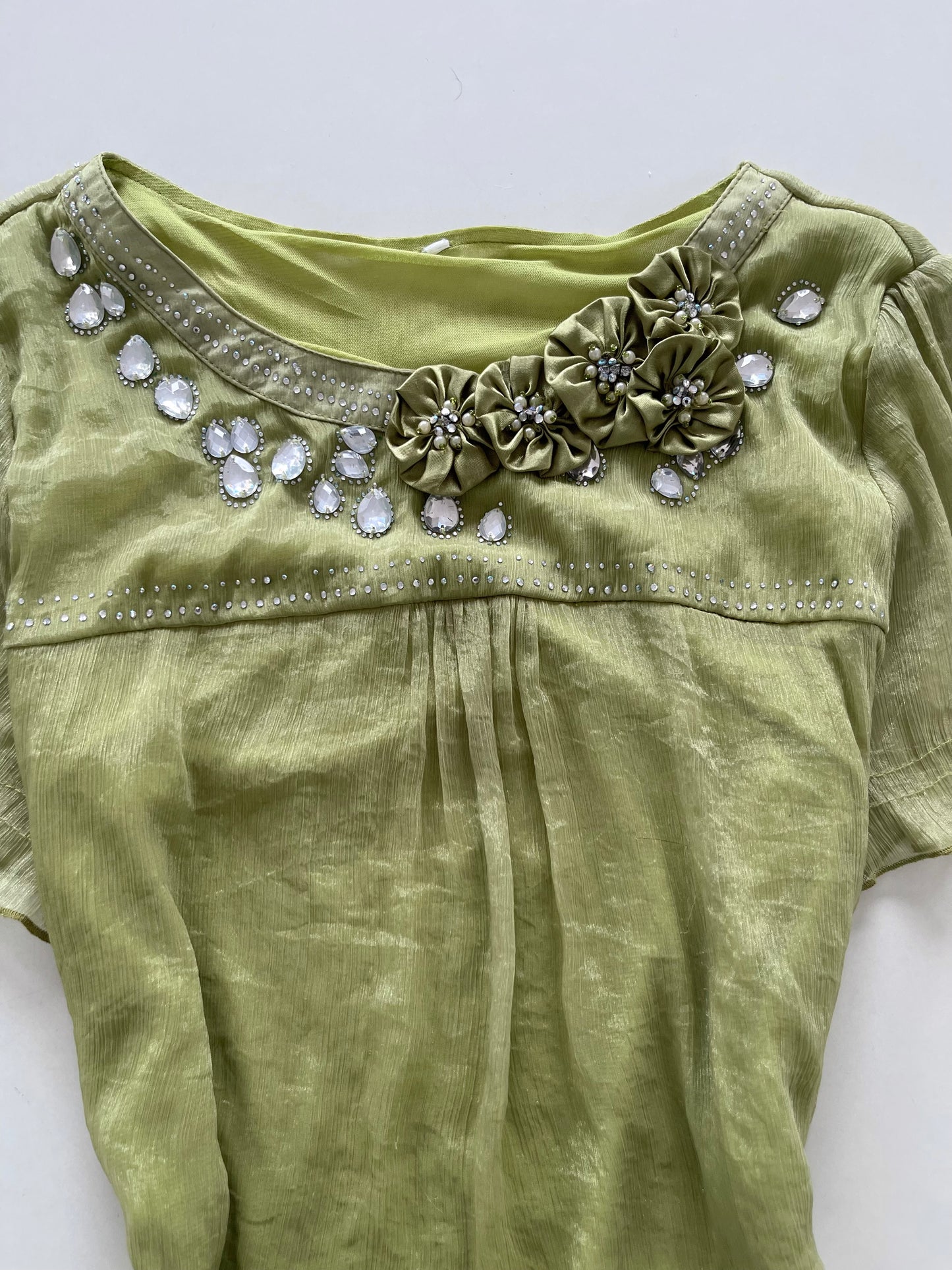 Y2k Embroidered Top-Bust 42 to 44