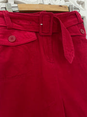 H&m Corduroy Belted Skirt-Waist 36