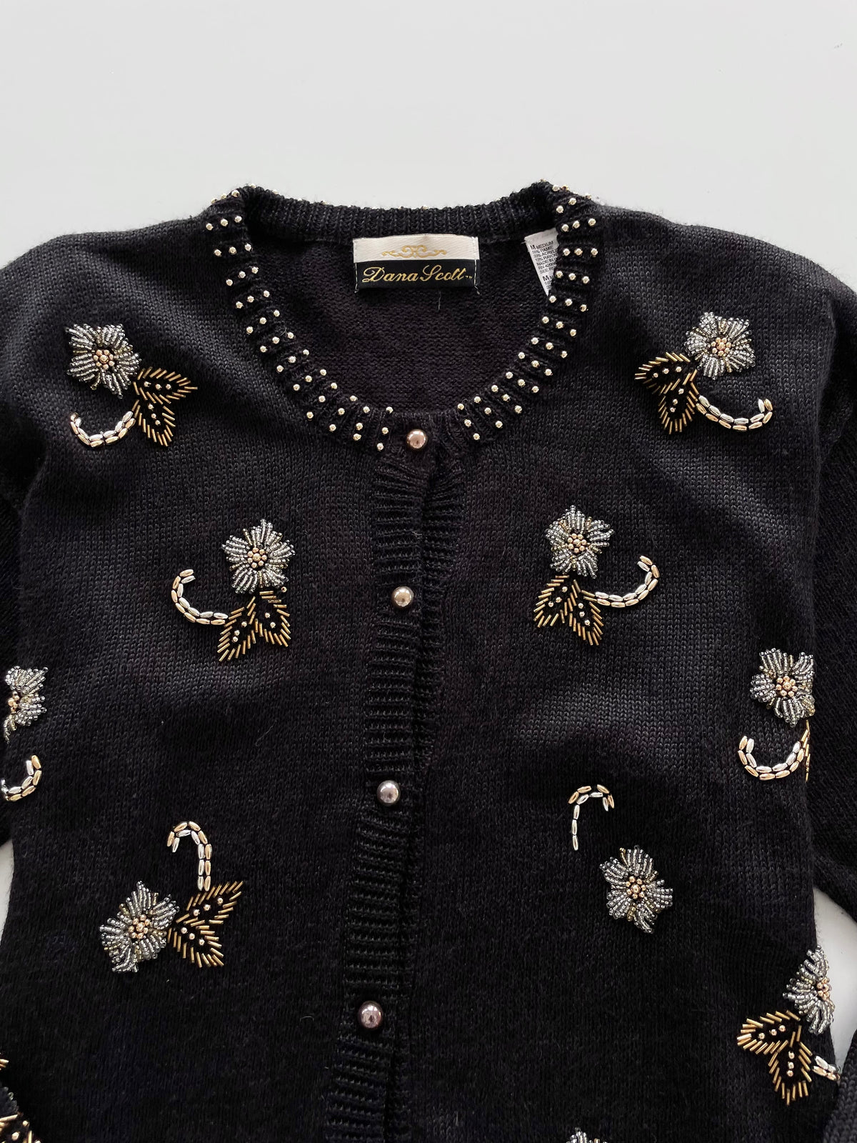 Dana Scott Embroidered Sweater Cardigan-Bust 42