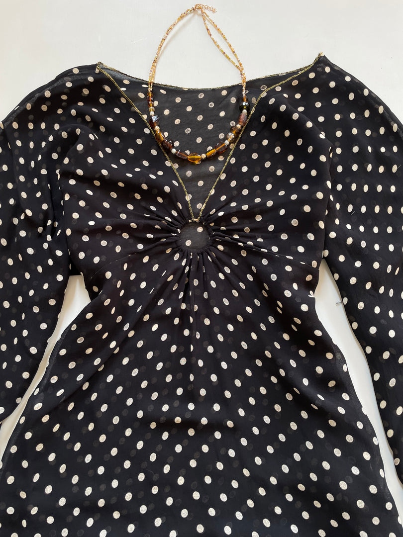 Sheer Asymmetric Y2K Dress-Bust 38