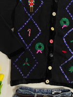 Load image into Gallery viewer, The Quacker Factory Embroidered Christmas Sweater - Bust 46 to 50
