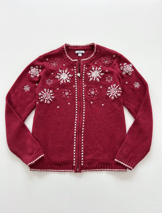Croft&Barrow Embroidered Zipper -Bust 44