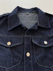 Deep Blue Denim Top-Bust 36