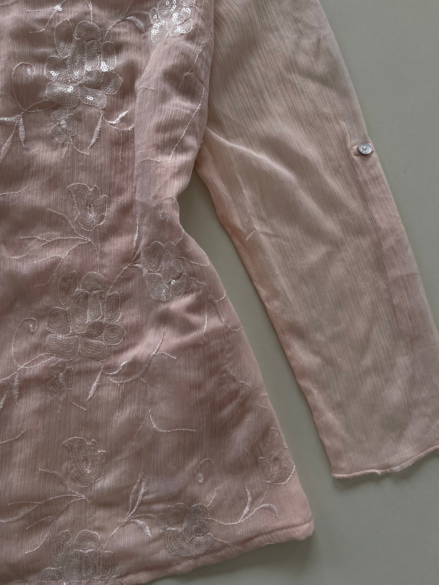 Powder Pink Embroidered Top-Bust 38