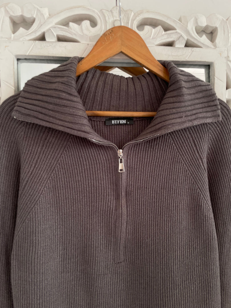 Korean Olive Chunky Soft Sweater-Chest 40