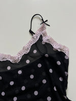 Load image into Gallery viewer, LACE POLKA DOT CAMI TOP - BUST 30 TO 34
