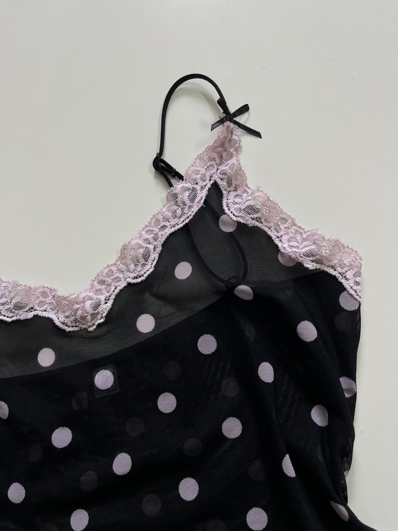 LACE POLKA DOT CAMI TOP - BUST 30 TO 34