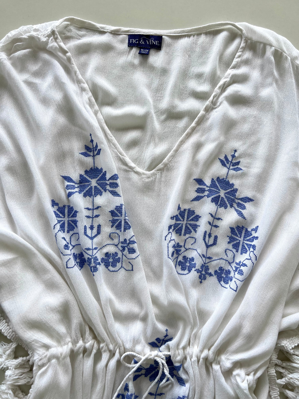 Fig & Vine Embroidered Top-Bust 54