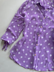 Sheer Polka Dot Shirt-Bust 34