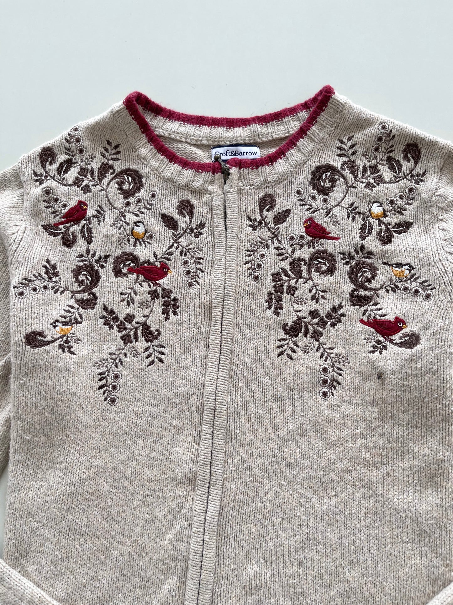 Croft&Barrow Vintage Embroidered Sweater-Bust 40