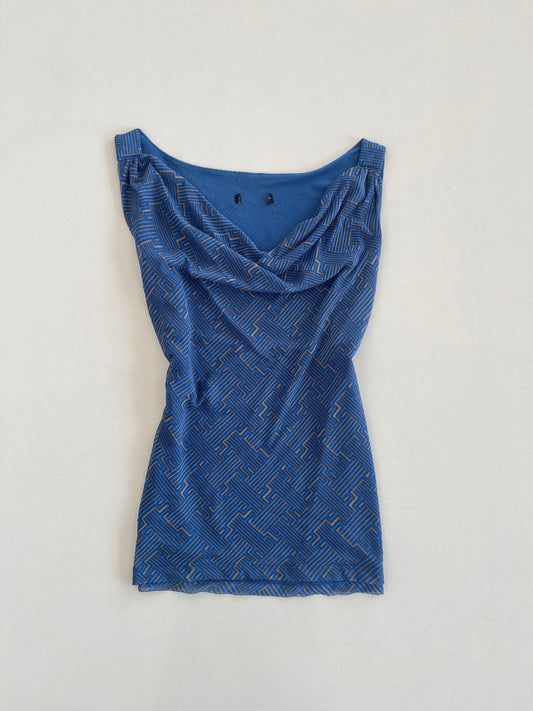 Vintage Cowl Neck Top-Bust 42 to 46