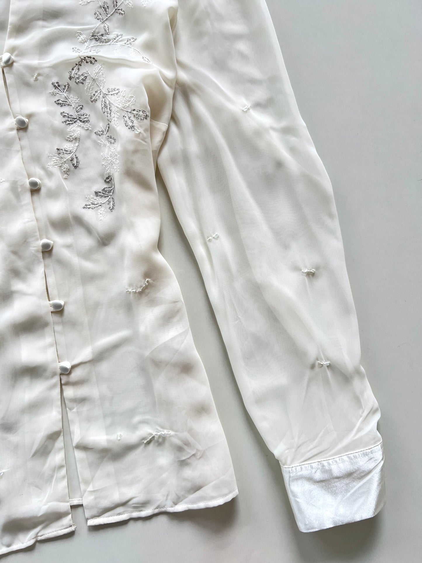 Marks & Spencer Sheer Embroidered Shirt-Bust 42