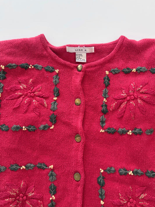 Lise Embroidered Cardigan Sweater-Bust 38
