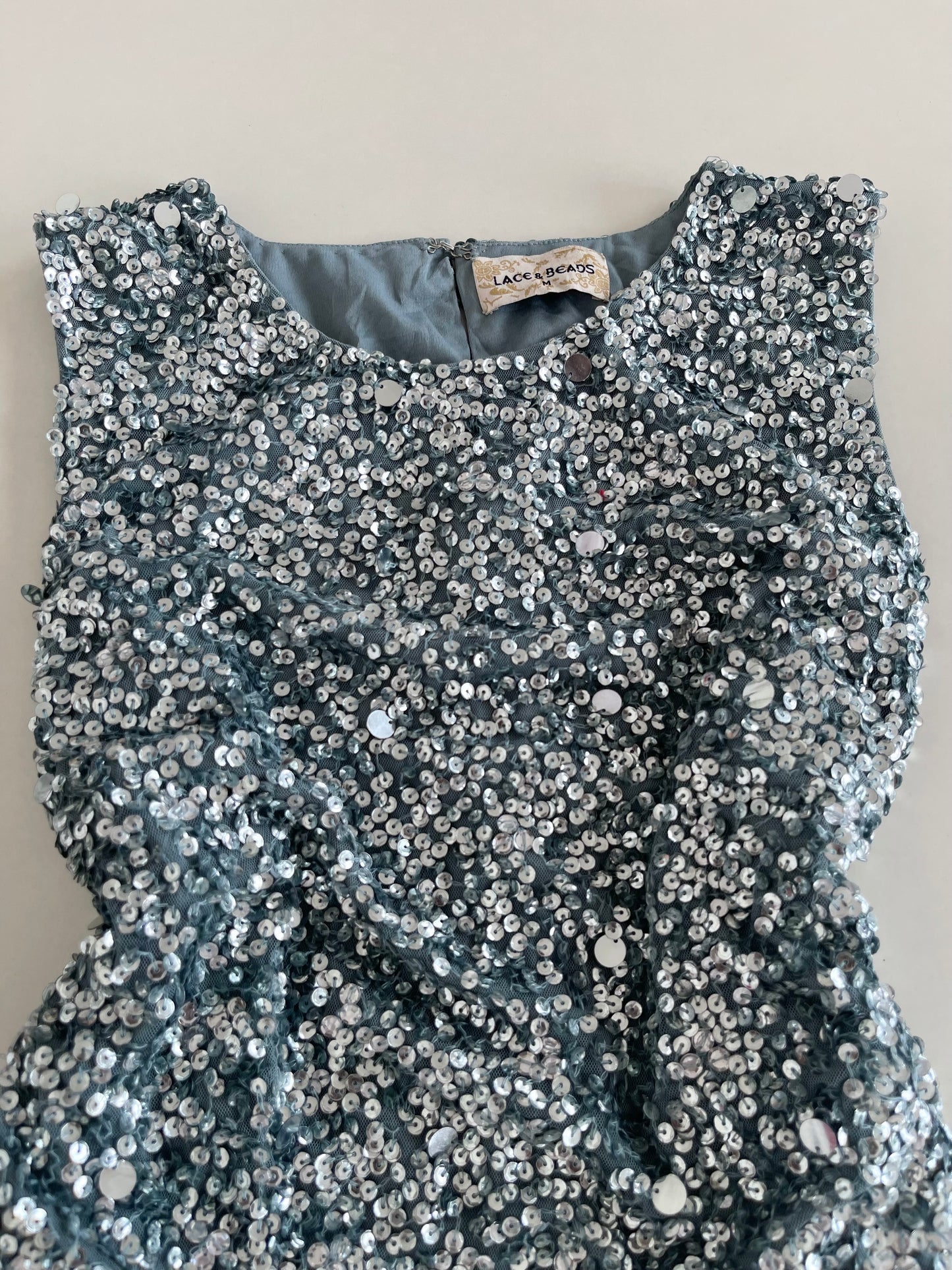 Lace & Beads Sequin Top-Bust 36