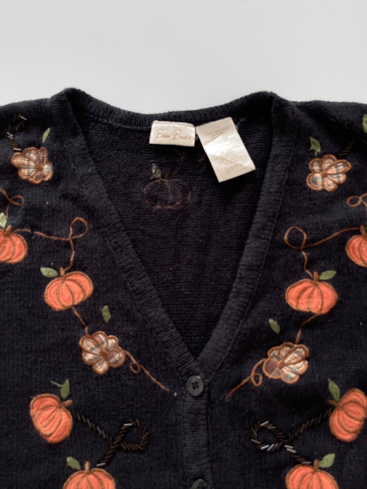 Bobbie Brooks Embroidered Christmas Vest Sweater-Bust 42