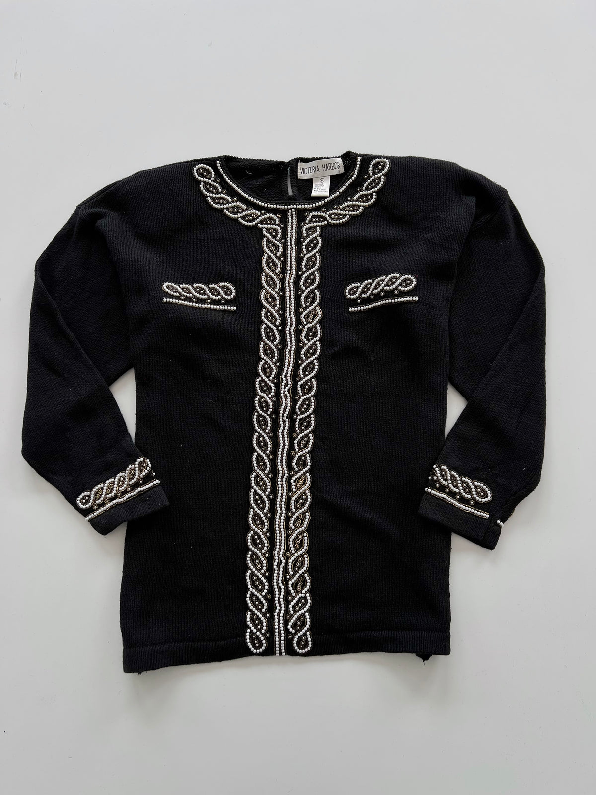 Victoria Harbour Embroidered Cardigan Sweater-Bust 44