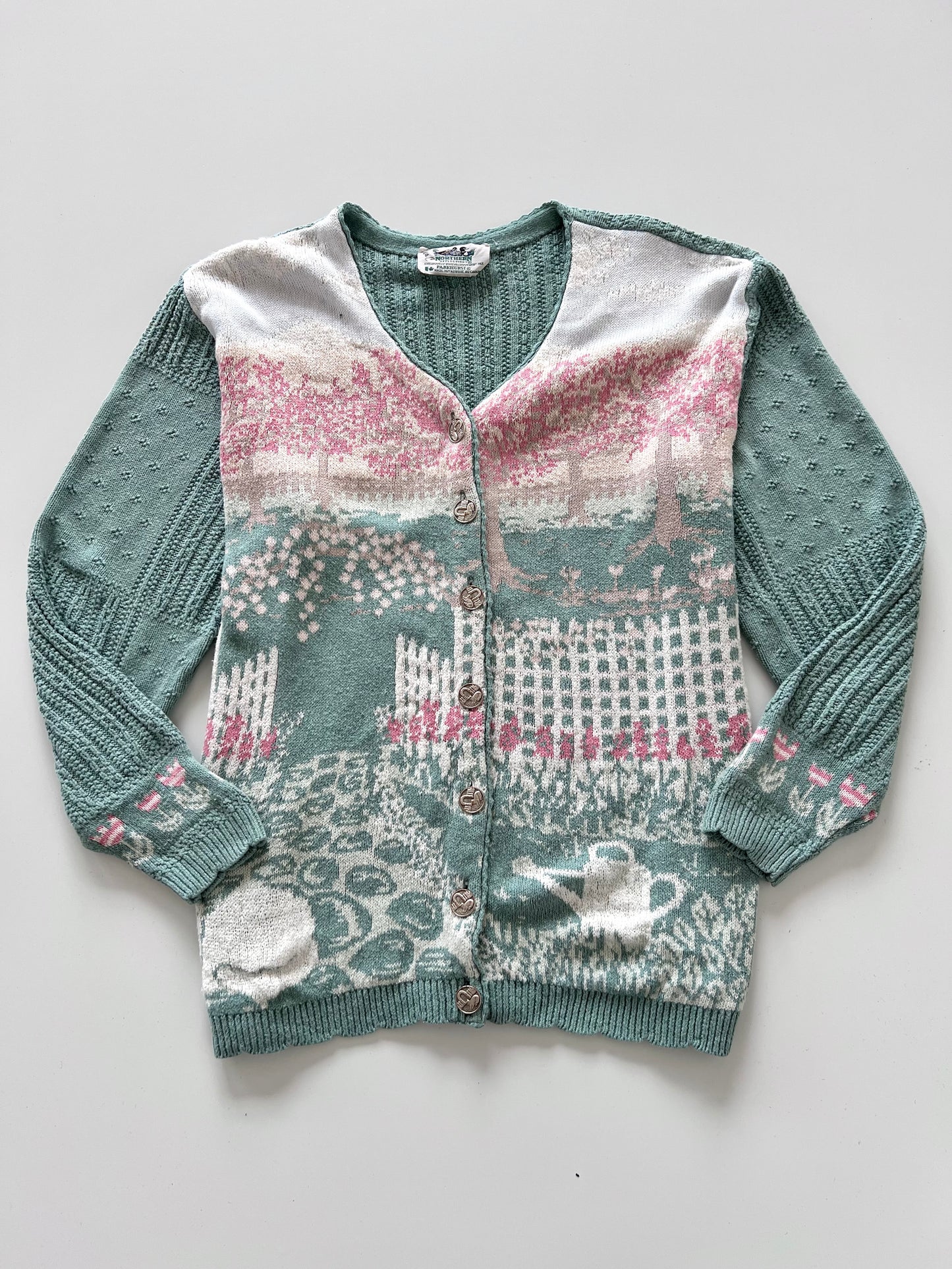 Northern Reflections Landscape Embroidered Sweater-Bust 44