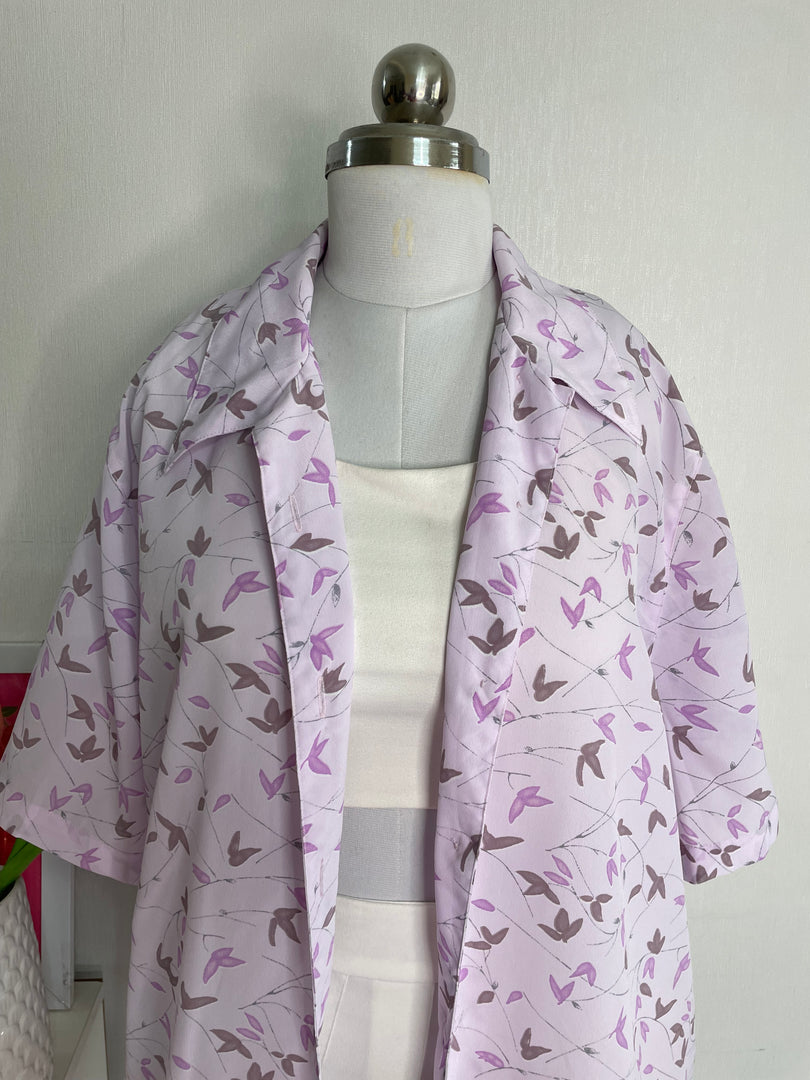 LILAC FLORAL SHIRT - BUST 48