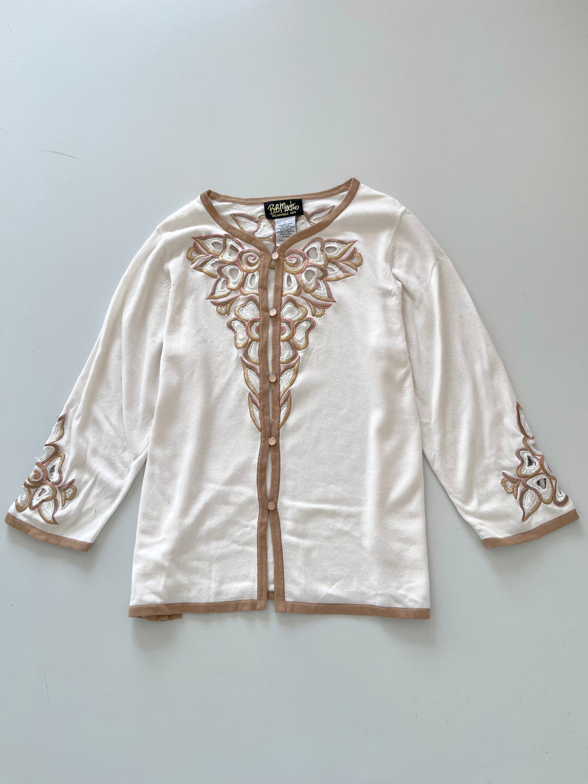 Bof Madie Embroidered Cardigan Sweater-Bust 38