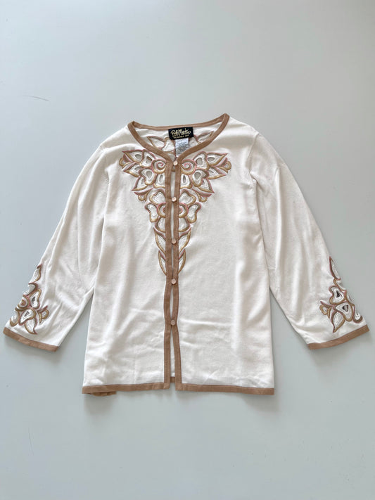 Bof Madie Embroidered Cardigan Sweater-Bust 38