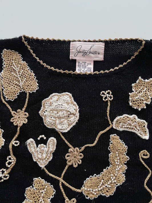 Jaclyn Smith Embroidered Sweater-Bust 42