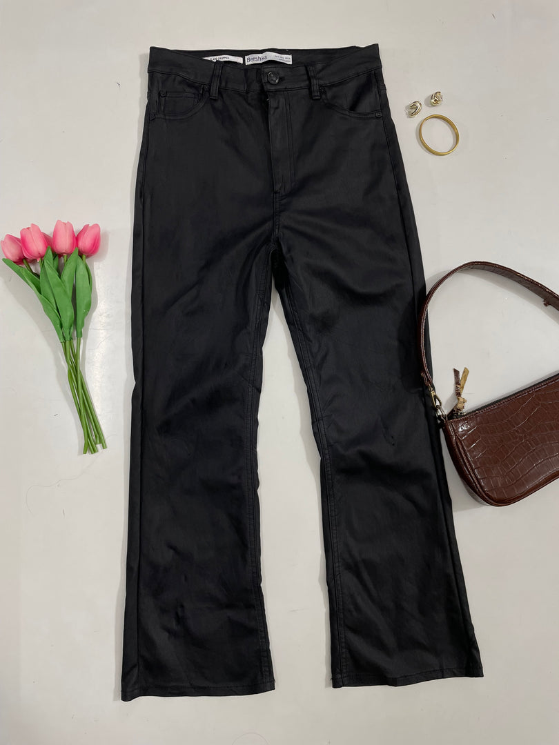 Bershka Faux Leather Pants - Waist 28