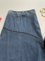 Load image into Gallery viewer, Embroidered Vintage Denim Skirt-Waist 26
