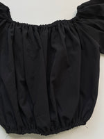 Load image into Gallery viewer, Puff Sleeve Black Top-Bust 32 to 36