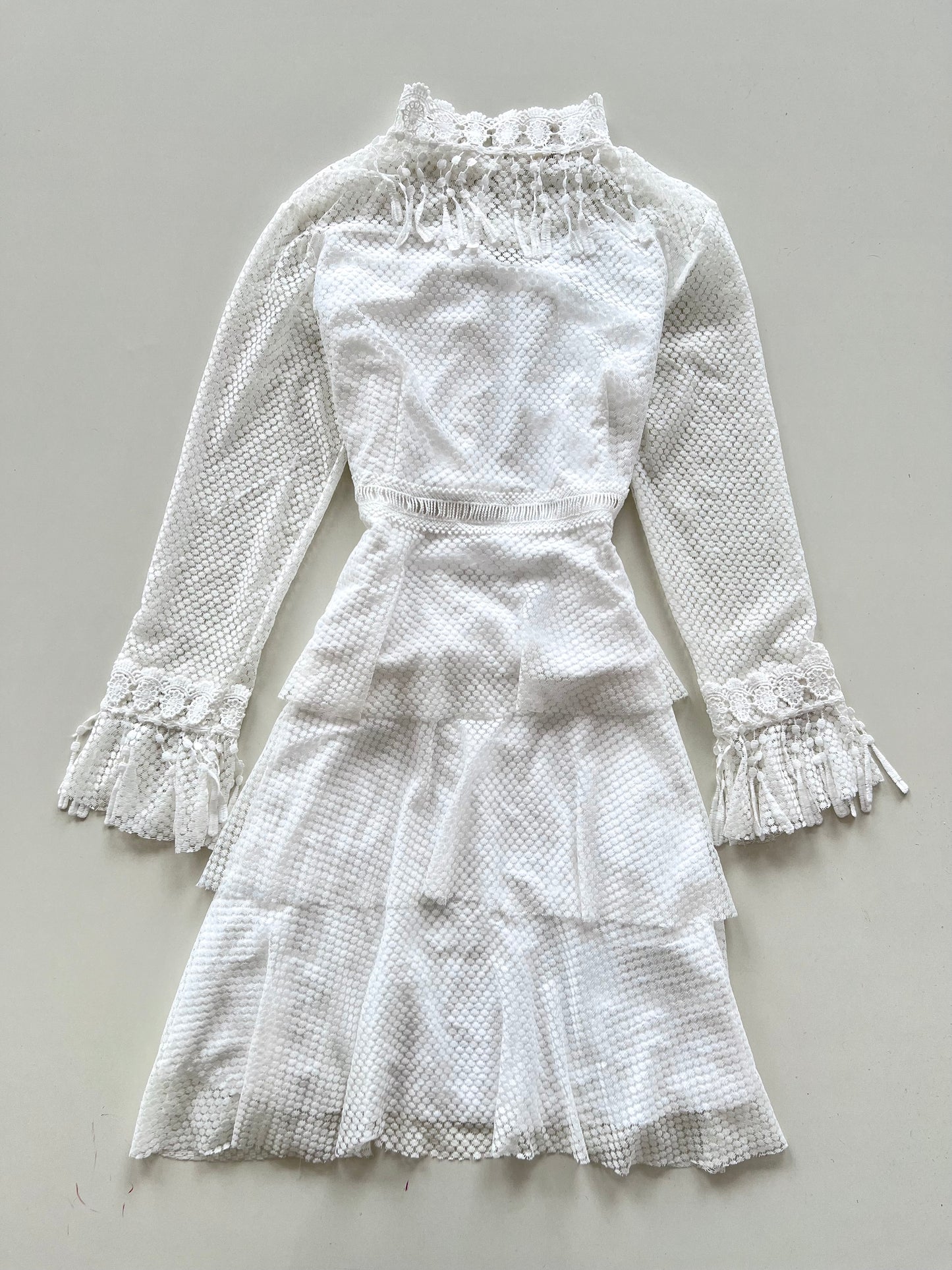 Niracle White Ruffle Dress-Bust 36 to 38