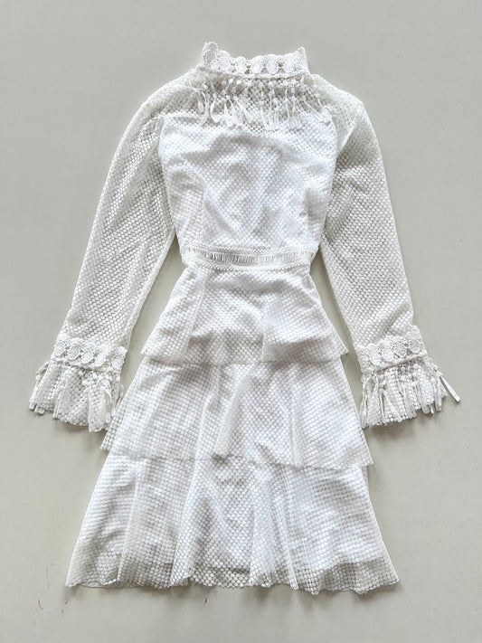 Niracle White Ruffle Dress-Bust 36 to 38