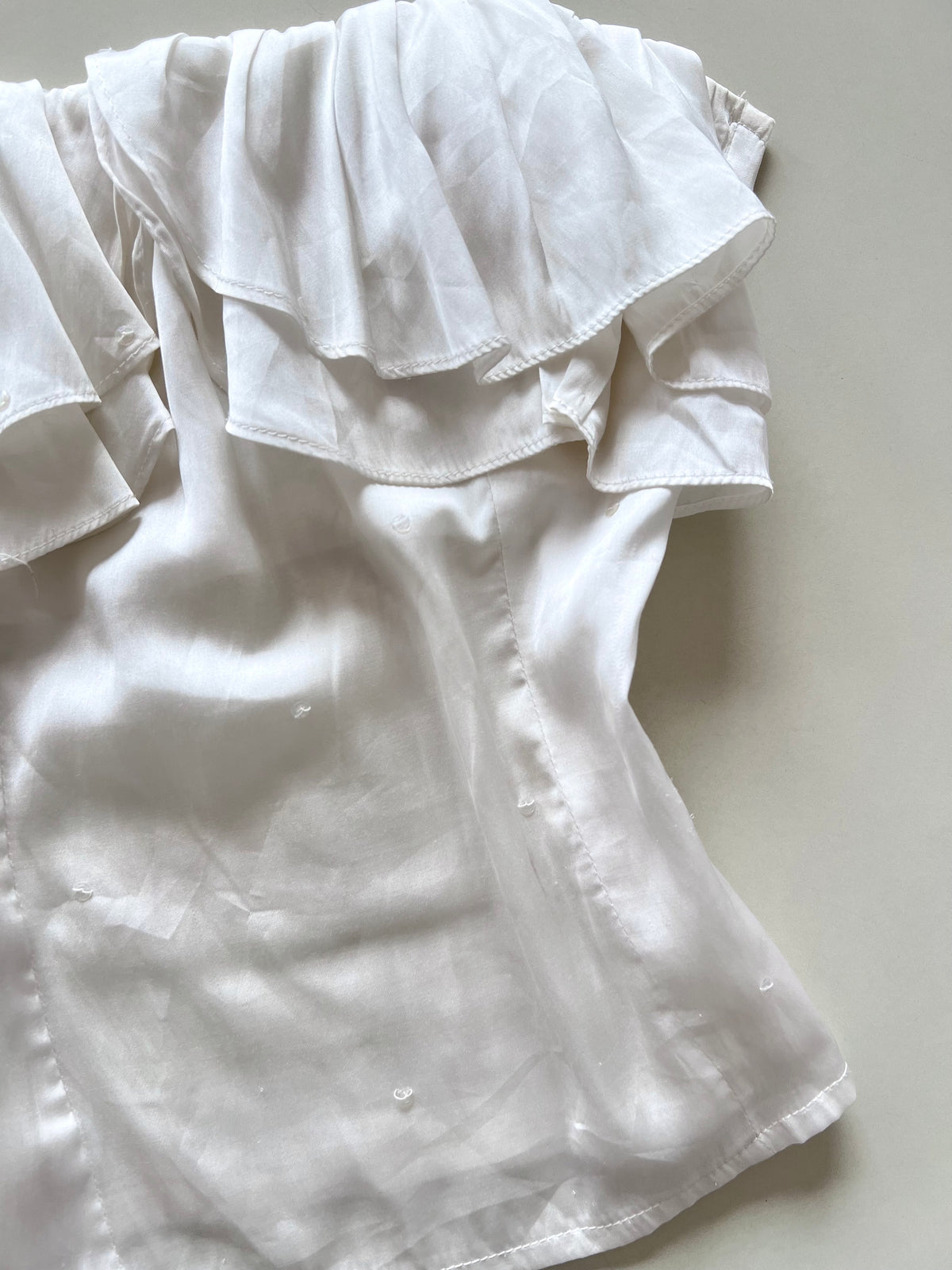 Satin Ruffle Top-Bust 34