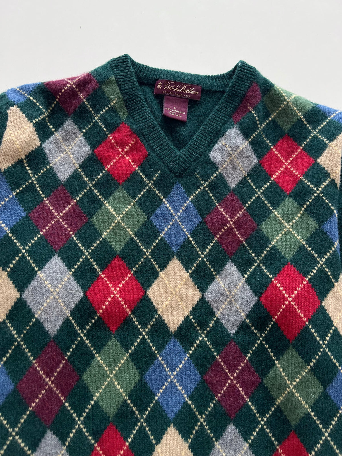 Brooks Brothers 100% Lambs Wool Vintage Sweater-Bust 36