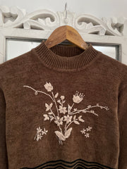 Embroidered Sweater-Bust 34