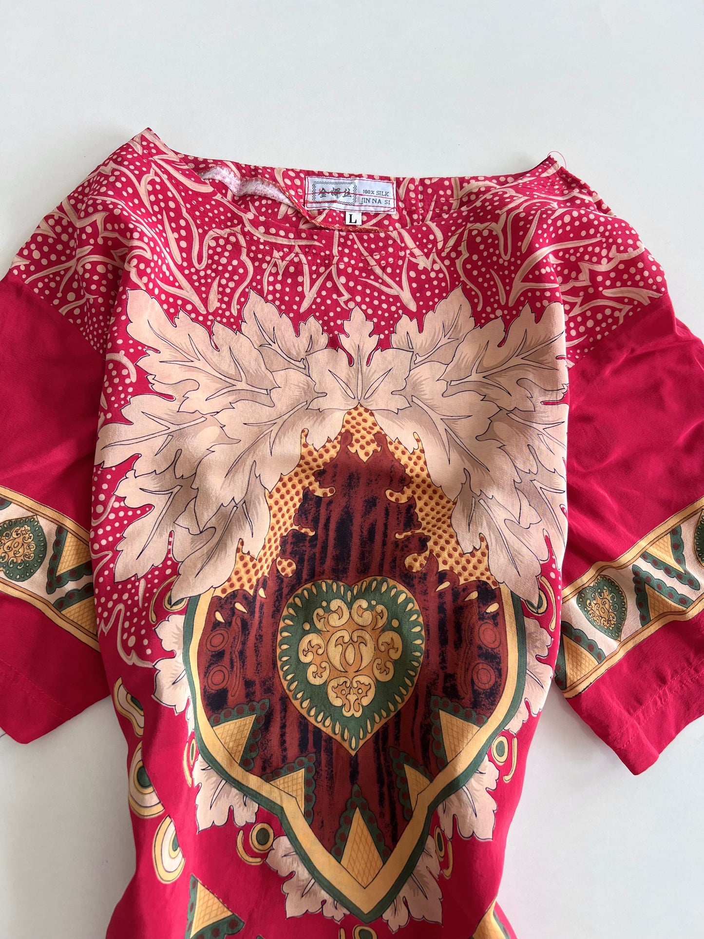 Vintage 100% Silk Top-Bust 40