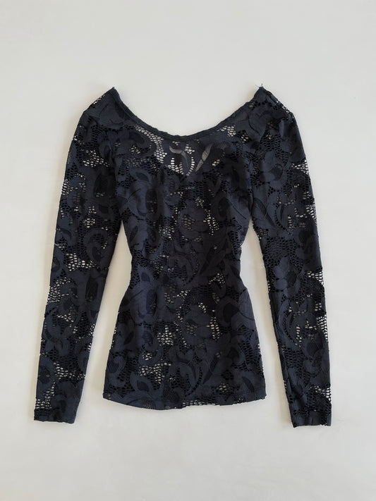 Julie Brandt Lacy Sheer Top-Bust 34 to 36