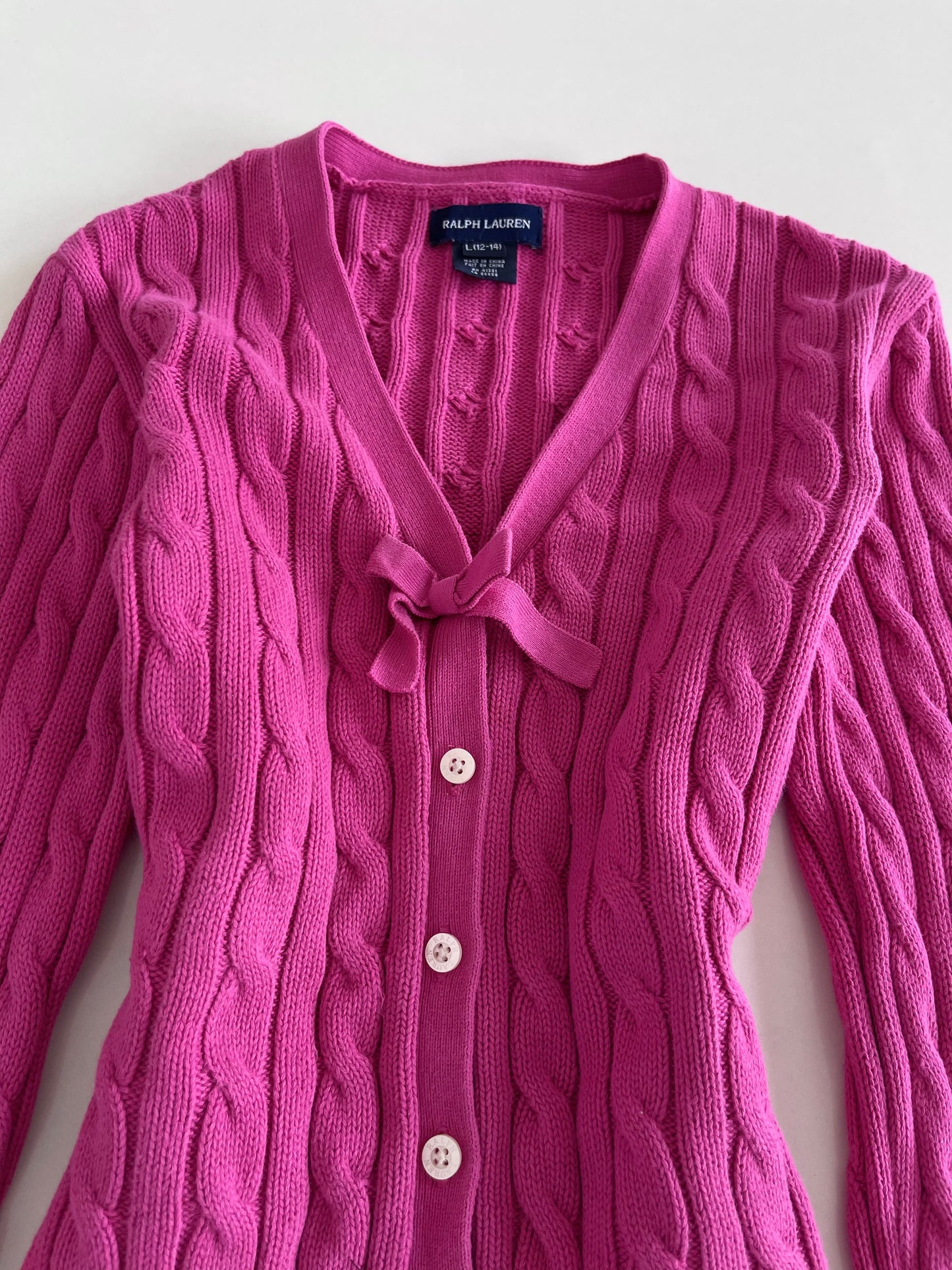 Ralph Lauren 100% Cotton Vintage Cardigan-Bust 34 to 36