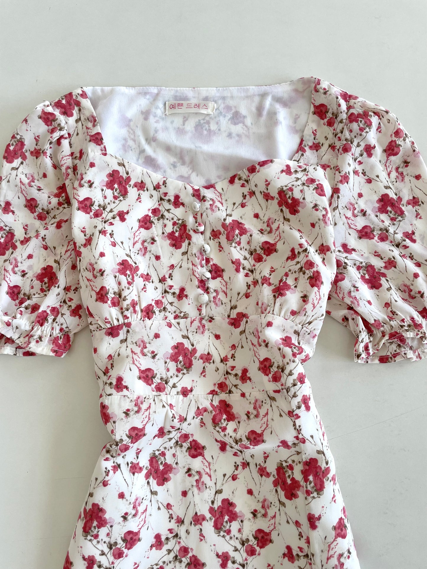 Puff Sleeve Korean Dress-Bust 32