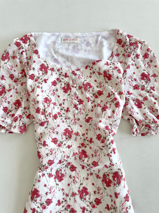 Puff Sleeve Korean Dress-Bust 32