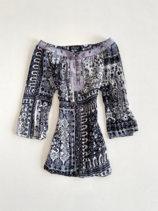 Zoteno Vintage Pleated Top-Bust 40 to 42