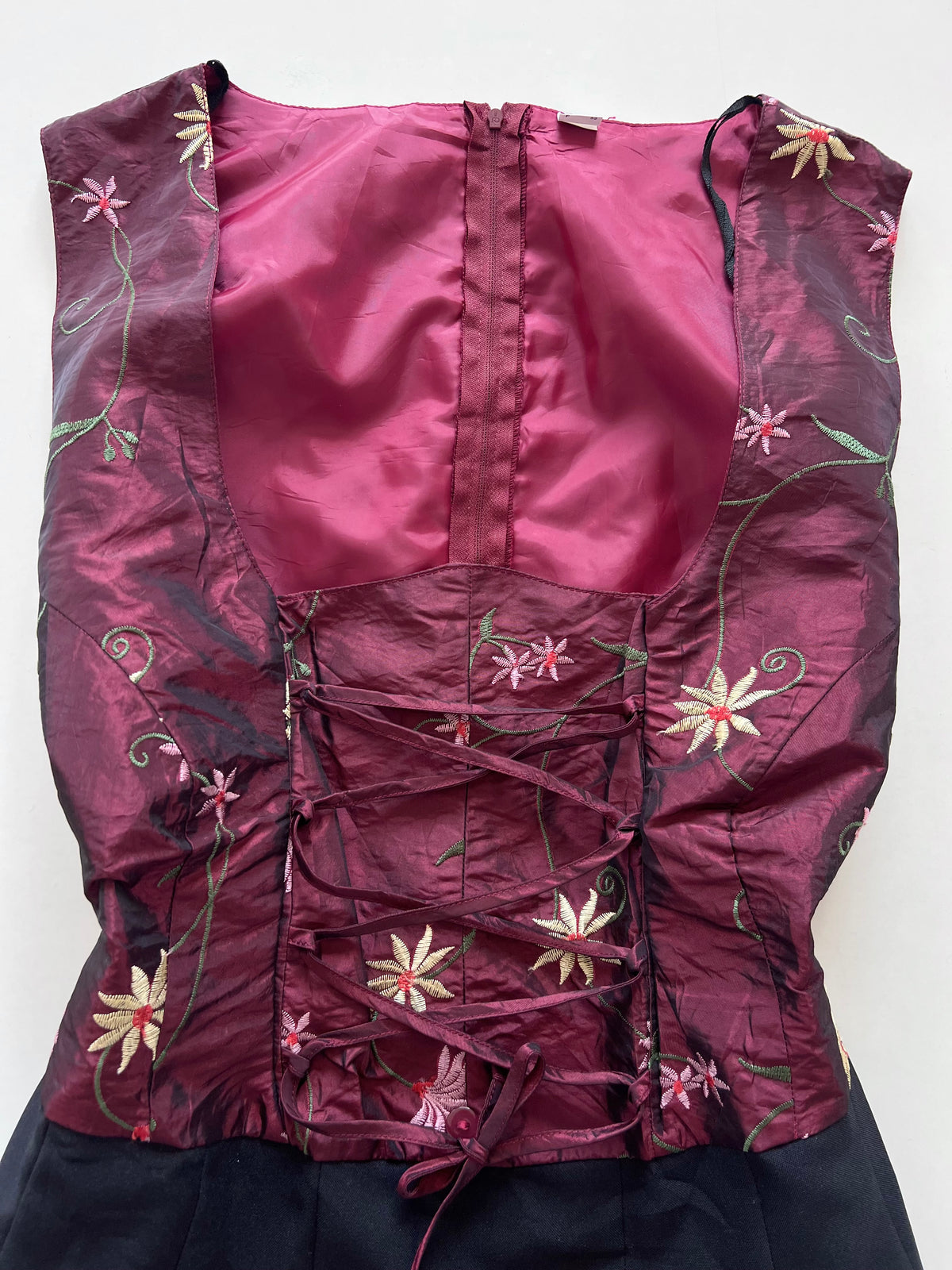 Vintage Bodice Embroidered Dress-Bust 42