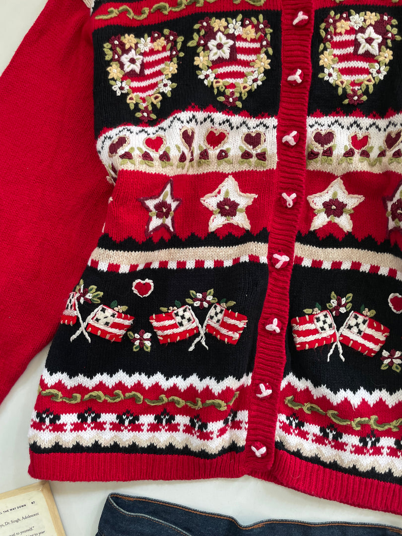 Heirloom Collectibles Embroidered Christmas Sweater-Bust 46