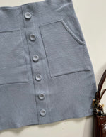 Load image into Gallery viewer, Edin Burgh Misty Blue Tweed Skirt (With Pockets)- Waist 28 to 30
