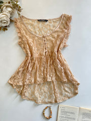 Sheer Lace Top-Bust 34