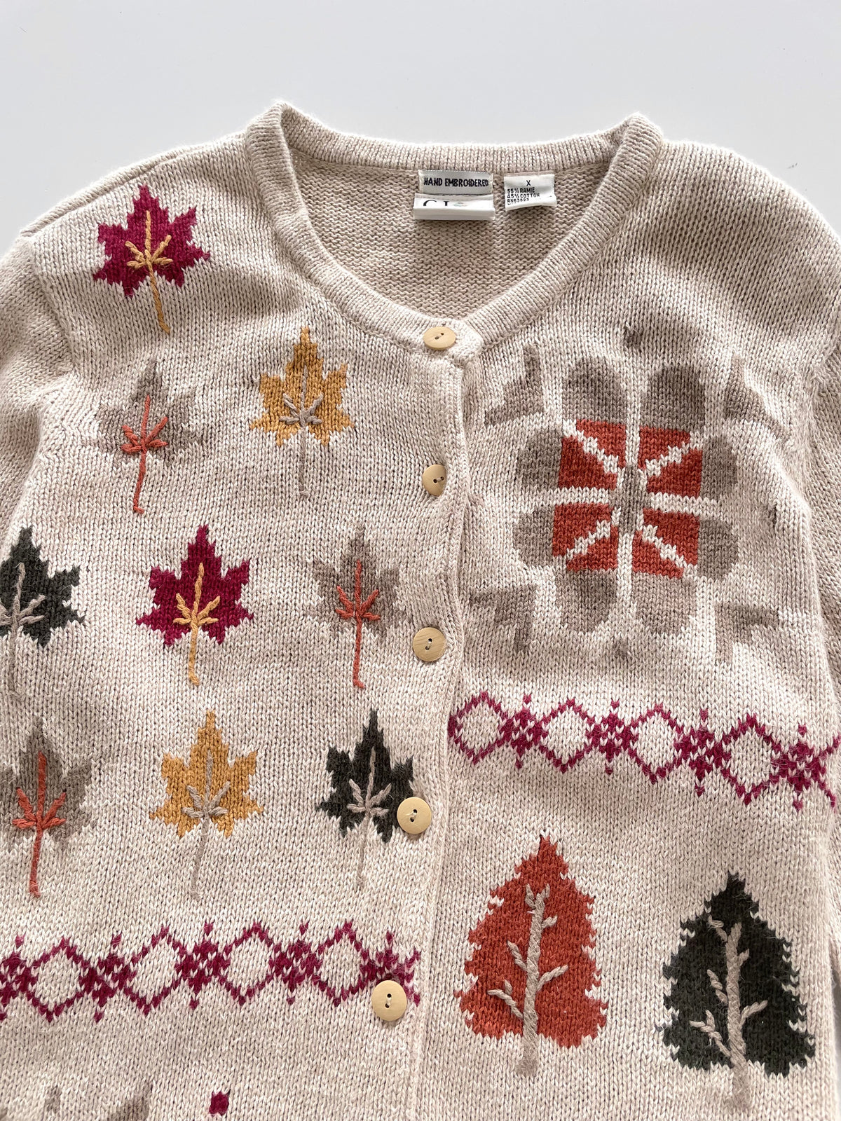 Christopher & Banks Hand Embroidered Sweater-Bust 46