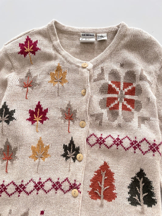 Christopher & Banks Hand Embroidered Sweater-Bust 46